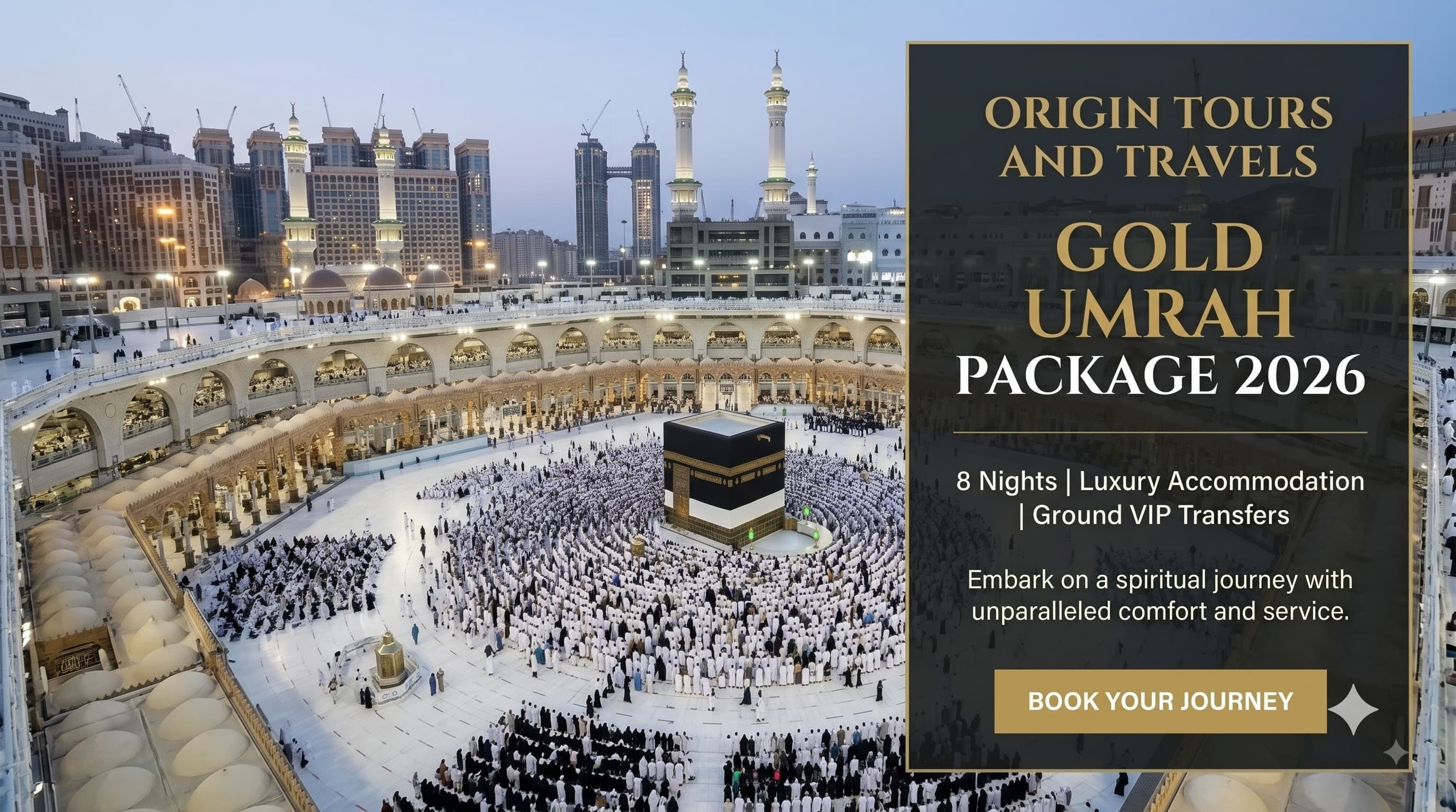 Gold Umrah Package 2026 8 Nights